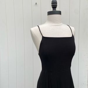 Lulus Strappy Black Midi Dress with Slip